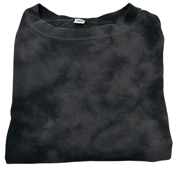 Old Navy Easy Vintage Tie Dye Black & Grey Tunic Sweatshirt Size Medium - Picture 5 of 7